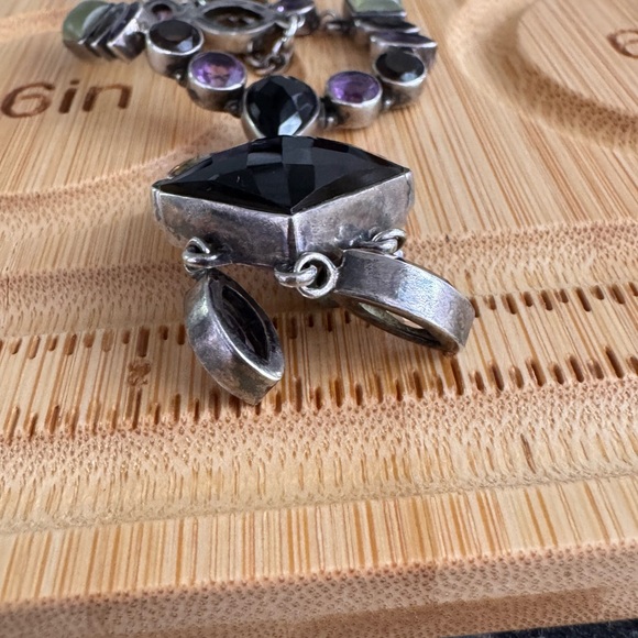 Rare Nicky Butler Elegant Multi-Color Gemstone Necklace Sterling Silver Silver - Picture 12 of 15